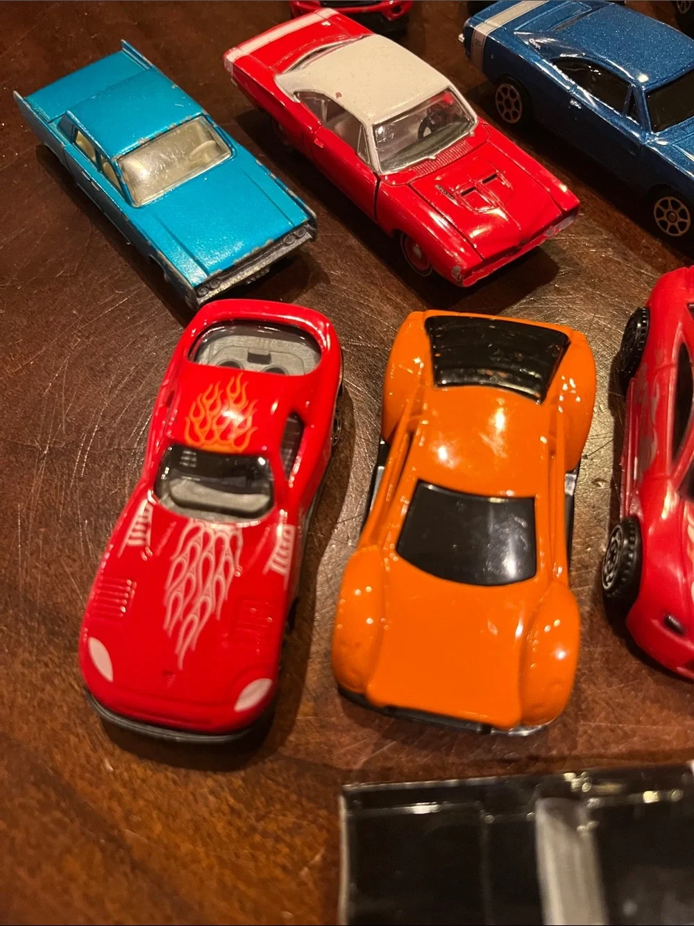 Assorted Kids Toy Car Set – Red, Orange, Blue, Yellow, Black, Silver